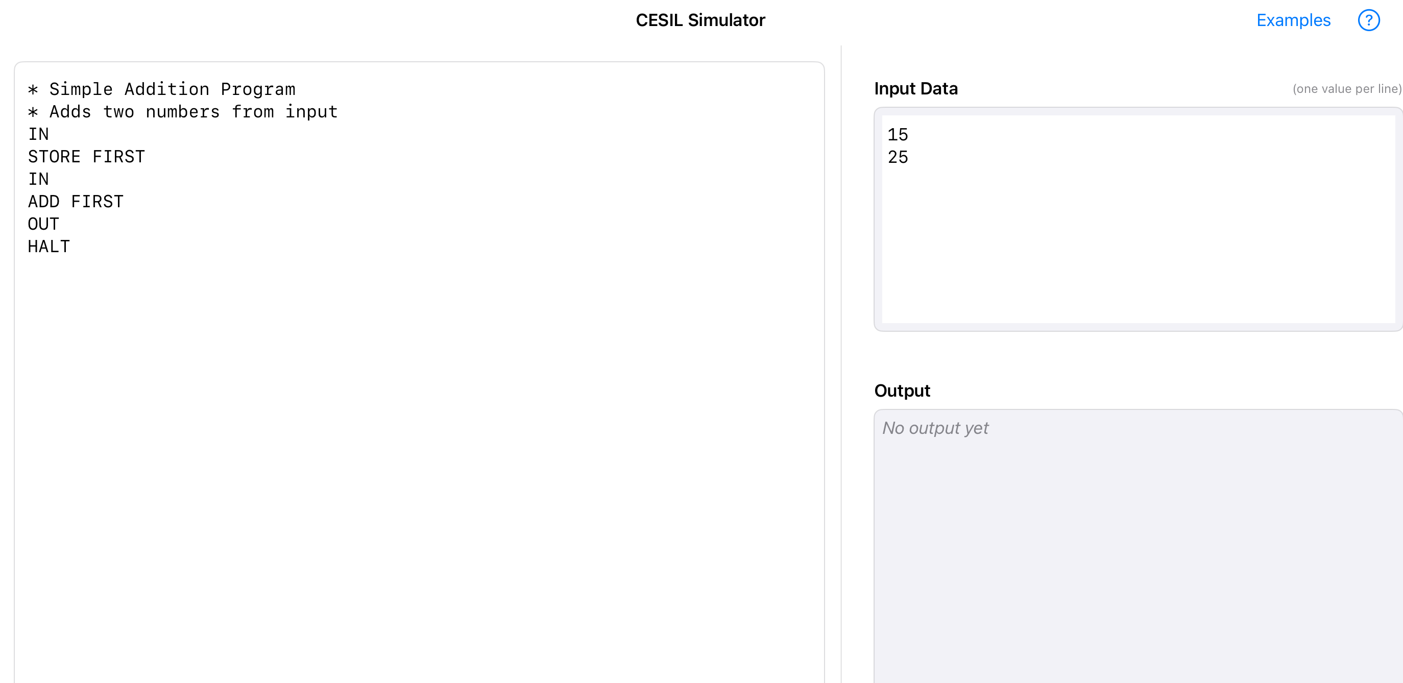 CESIL Simulator
